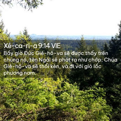 Picture 02 - Xê-ca-ri-a 9:14 VIE - Bấy giờ Đức Giê-hô-va sẽ được - Bible Verse Picture