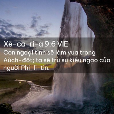 Picture 02 - Xê-ca-ri-a 9:6 VIE - Con ngoại tình sẽ làm vua trong - Bible Verse Picture
