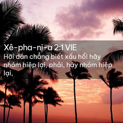 Picture 02 - Xê-pha-ni-a 2:1 VIE - Hỡi dân chẳng biết xấu hổ! hãy nhóm - Bible Verse Picture