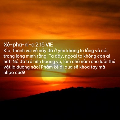 Picture 02 - Xê-pha-ni-a 2:15 VIE - Kìa, thành vui vẻ nầy đã ở yên không - Bible Verse Picture