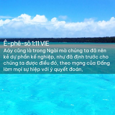 Picture 02 - Ê-phê-sô 1:11 VIE - Aáy cũng là trong Ngài mà chúng ta đã - Bible Verse Picture
