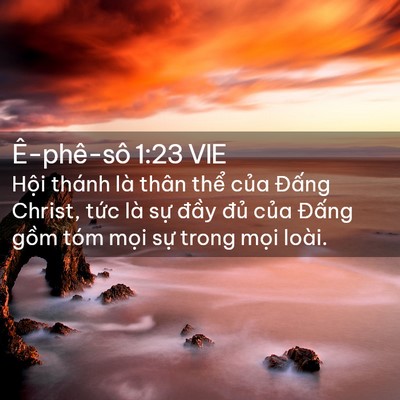 Picture 02 - Ê-phê-sô 1:23 VIE - Hội thánh là thân thể của Đấng - Bible Verse Picture