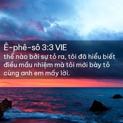 Picture 02 - Ê-phê-sô 3:3 VIE - thể nào bởi sự tỏ ra, tôi đã hiểu - Bible Verse Picture