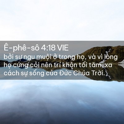 Picture 02 - Ê-phê-sô 4:18 VIE - bởi sự ngu muội ở trong họ, và vì - Bible Verse Picture
