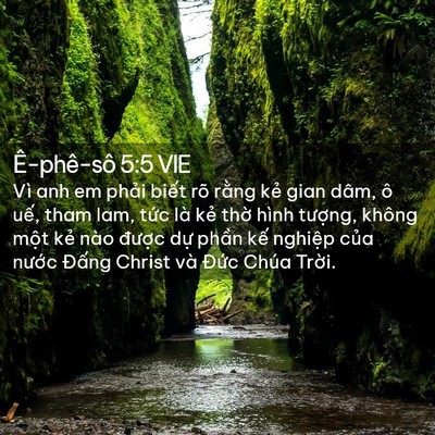 Picture 02 - Ê-phê-sô 5:5 VIE - Vì anh em phải biết rõ rằng kẻ gian - Bible Verse Picture