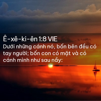 Picture 02 - Ê-xê-ki-ên 1:8 VIE - Dưới những cánh nó, bốn bên đều có - Bible Verse Picture