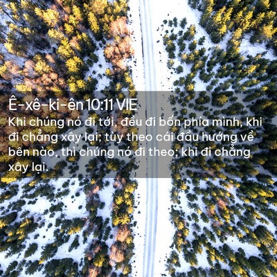 Picture 02 - Ê-xê-ki-ên 10:11 VIE - Khi chúng nó đi tới, đều đi bốn phía - Bible Verse Picture
