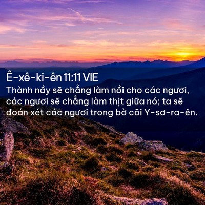 Picture 02 - Ê-xê-ki-ên 11:11 VIE - Thành nầy sẽ chẳng làm nồi cho các - Bible Verse Picture