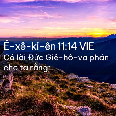 Picture 02 - Ê-xê-ki-ên 11:14 VIE - Có lời Đức Giê-hô-va phán cho ta - Bible Verse Picture