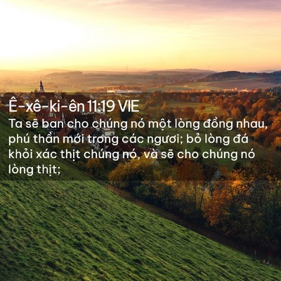Picture 02 - Ê-xê-ki-ên 11:19 VIE - Ta sẽ ban cho chúng nó một lòng đồng - Bible Verse Picture