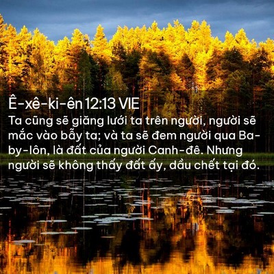 Picture 02 - Ê-xê-ki-ên 12:13 VIE - Ta cũng sẽ giăng lưới ta trên người, - Bible Verse Picture