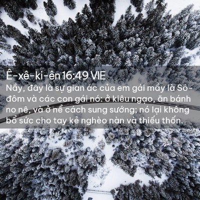 Picture 02 - Ê-xê-ki-ên 16:49 VIE - Nầy, đây là sự gian ác của em gái - Bible Verse Picture