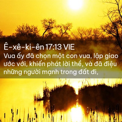 Picture 02 - Ê-xê-ki-ên 17:13 VIE - Vua ấy đã chọn một con vua, lập giao - Bible Verse Picture