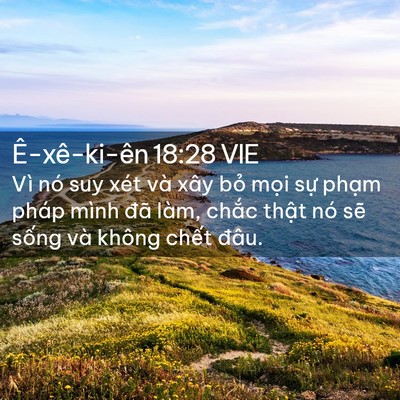 Picture 02 - Ê-xê-ki-ên 18:28 VIE - Vì nó suy xét và xây bỏ mọi sự phạm - Bible Verse Picture