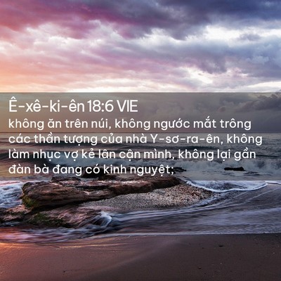 Picture 02 - Ê-xê-ki-ên 18:6 VIE - không ăn trên núi, không ngước mắt - Bible Verse Picture