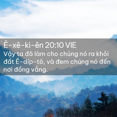 Picture 02 - Ê-xê-ki-ên 20:10 VIE - Vậy ta đã làm cho chúng nó ra khỏi - Bible Verse Picture