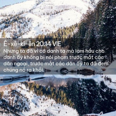 Picture 02 - Ê-xê-ki-ên 20:14 VIE - Nhưng ta đã vì cớ danh ta mà làm hầu - Bible Verse Picture
