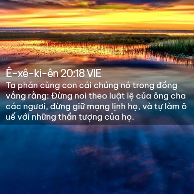 Picture 02 - Ê-xê-ki-ên 20:18 VIE - Ta phán cùng con cái chúng nó trong đồng - Bible Verse Picture