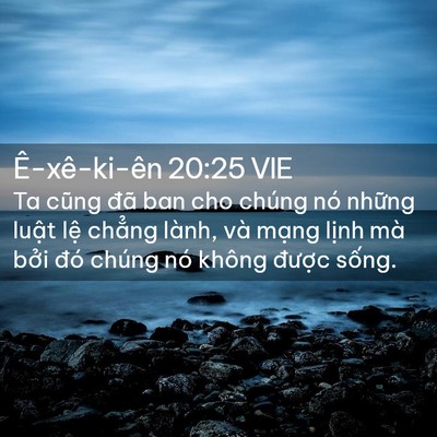 Picture 02 - Ê-xê-ki-ên 20:25 VIE - Ta cũng đã ban cho chúng nó những luật - Bible Verse Picture
