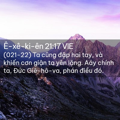 Picture 02 - Ê-xê-ki-ên 21:17 VIE - (021-22) Ta cũng đập hai tay, và khiến - Bible Verse Picture
