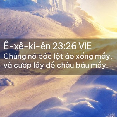 Picture 02 - Ê-xê-ki-ên 23:26 VIE - Chúng nó bóc lột áo xống mầy, và - Bible Verse Picture
