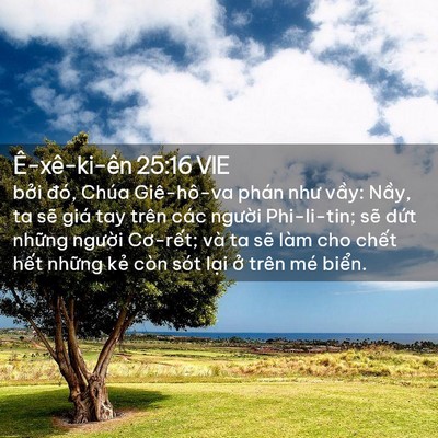 Picture 02 - Ê-xê-ki-ên 25:16 VIE - bởi đó, Chúa Giê-hô-va phán như vầy: - Bible Verse Picture