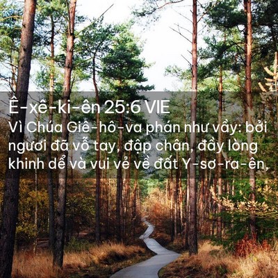 Picture 02 - Ê-xê-ki-ên 25:6 VIE - Vì Chúa Giê-hô-va phán như vầy: bởi - Bible Verse Picture