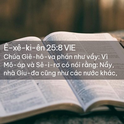 Picture 02 - Ê-xê-ki-ên 25:8 VIE - Chúa Giê-hô-va phán như vầy: Vì Mô-áp - Bible Verse Picture