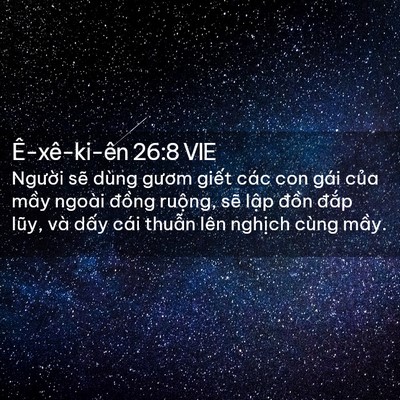 Picture 02 - Ê-xê-ki-ên 26:8 VIE - Người sẽ dùng gươm giết các con gái - Bible Verse Picture