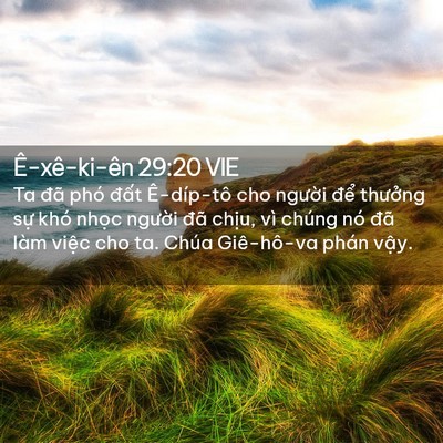 Picture 02 - Ê-xê-ki-ên 29:20 VIE - Ta đã phó đất Ê-díp-tô cho người - Bible Verse Picture