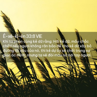 Picture 02 - Ê-xê-ki-ên 33:8 VIE - Khi ta phán cùng kẻ dữ rằng: Hỡi kẻ - Bible Verse Picture