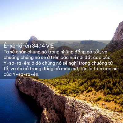 Picture 02 - Ê-xê-ki-ên 34:14 VIE - Ta sẽ chăn chúng nó trong những đồng - Bible Verse Picture