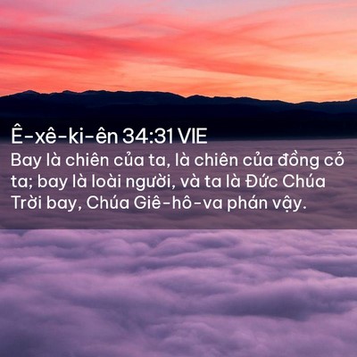Picture 02 - Ê-xê-ki-ên 34:31 VIE - Bay là chiên của ta, là chiên của đồng - Bible Verse Picture