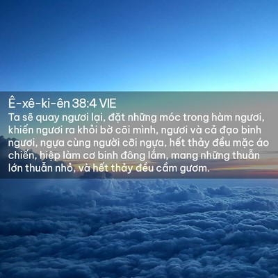 Picture 02 - Ê-xê-ki-ên 38:4 VIE - Ta sẽ quay ngươi lại, đặt những móc - Bible Verse Picture