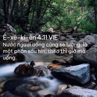 Picture 02 - Ê-xê-ki-ên 4:11 VIE - Nước ngươi uống cũng sẽ lường, là - Bible Verse Picture