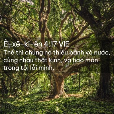 Picture 02 - Ê-xê-ki-ên 4:17 VIE - Thế thì chúng nó thiếu bánh và nước, - Bible Verse Picture