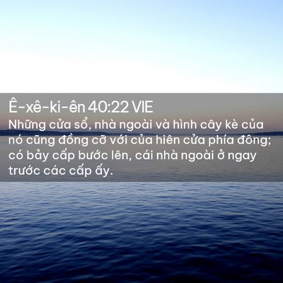 Picture 02 - Ê-xê-ki-ên 40:22 VIE - Những cửa sổ, nhà ngoài và hình cây - Bible Verse Picture