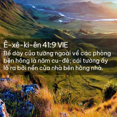 Picture 02 - Ê-xê-ki-ên 41:9 VIE - Bề dày của tường ngoài về các phòng - Bible Verse Picture
