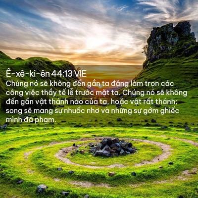 Picture 02 - Ê-xê-ki-ên 44:13 VIE - Chúng nó sẽ không đến gần ta đặng - Bible Verse Picture