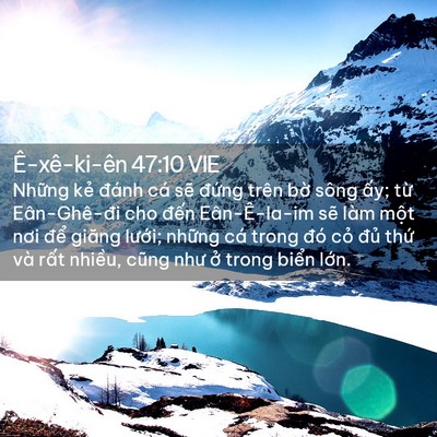 Picture 02 - Ê-xê-ki-ên 47:10 VIE - Những kẻ đánh cá sẽ đứng trên bờ - Bible Verse Picture