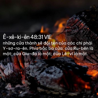 Picture 02 - Ê-xê-ki-ên 48:31 VIE - những cửa thành sẽ đội tên của các - Bible Verse Picture