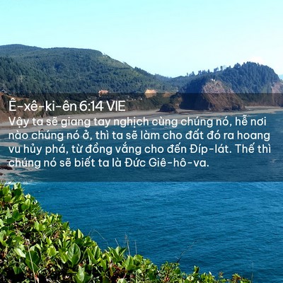 Picture 02 - Ê-xê-ki-ên 6:14 VIE - Vậy ta sẽ giang tay nghịch cùng chúng - Bible Verse Picture