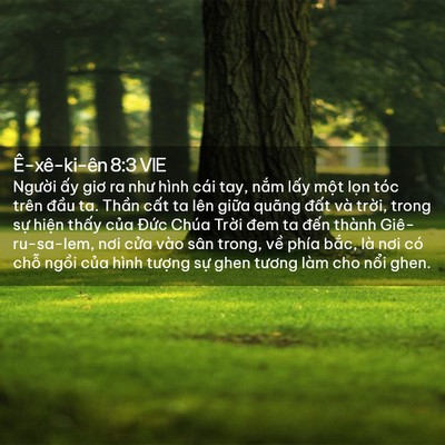 Picture 02 - Ê-xê-ki-ên 8:3 VIE - Người ấy giơ ra như hình cái tay, nắm - Bible Verse Picture