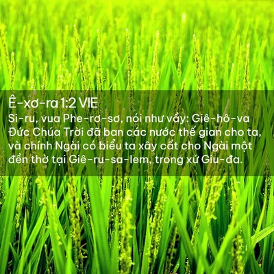 Picture 02 - Ê-xơ-ra 1:2 VIE - Si-ru, vua Phe-rơ-sơ, nói như vầy: - Bible Verse Picture