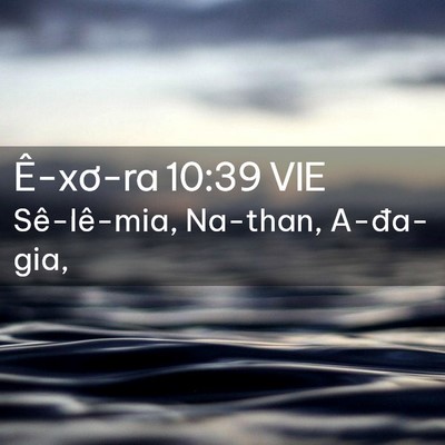 Picture 02 - Ê-xơ-ra 10:39 VIE - Sê-lê-mia, Na-than, - Bible Verse Picture