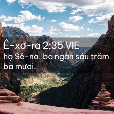 Picture 02 - Ê-xơ-ra 2:35 VIE - họ Sê-na, ba ngàn sáu trăm ba - Bible Verse Picture