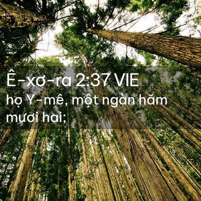 Picture 02 - Ê-xơ-ra 2:37 VIE - họ Y-mê, một ngàn hăm mươi - Bible Verse Picture