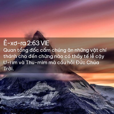 Picture 02 - Ê-xơ-ra 2:63 VIE - Quan tổng đốc cấm chúng ăn những vật - Bible Verse Picture