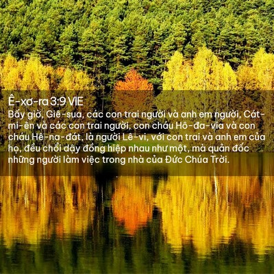 Picture 02 - Ê-xơ-ra 3:9 VIE - Bấy giờ, Giê-sua, các con trai người và - Bible Verse Picture