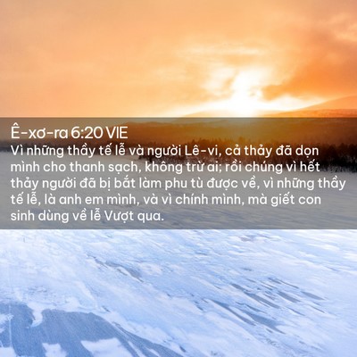 Picture 02 - Ê-xơ-ra 6:20 VIE - Vì những thầy tế lễ và người Lê-vi, - Bible Verse Picture